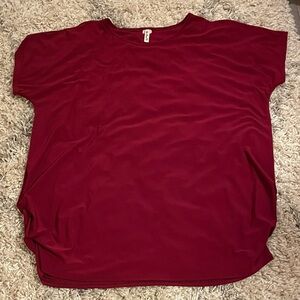 Boom Boom Jeans Rich Burgundy Short Sleeve Tee